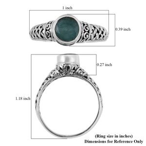 New BALI LEGACY Socoto Emerald Weave Theme Ring‎ in Sterling Silver 1.55 ctw